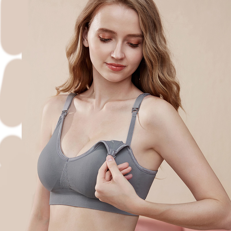 Sleep Bra Bralette - Solid Seamless Wireless Maternity Nursing Bra