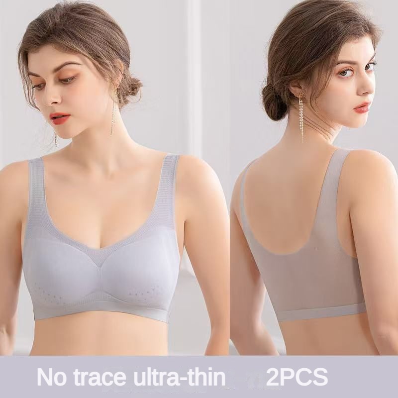 Sleep Bra Bralette - 2PCS Sexy Bra Lingerie Plus Size