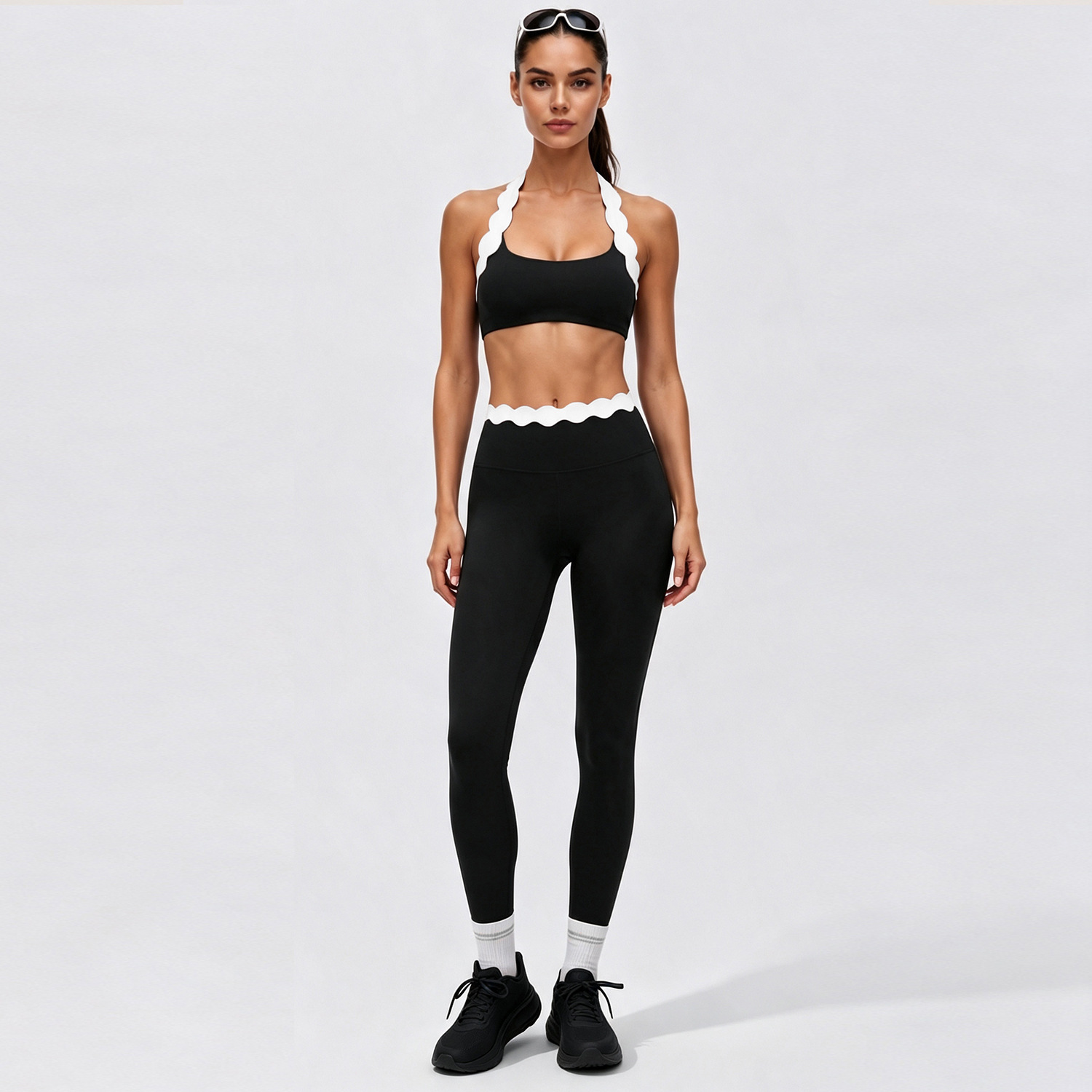 Women 2‑Piece Yoga Outfit Two‑ - Lace Bralette Set review and price